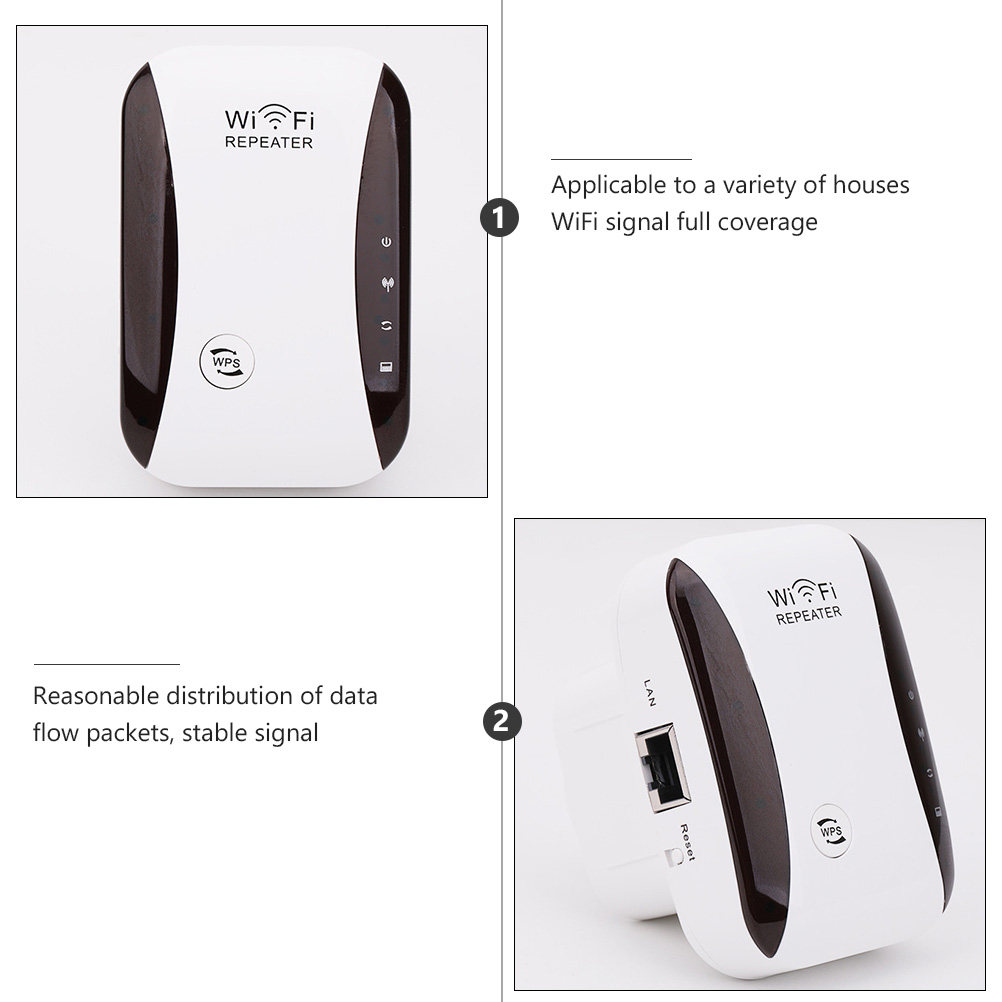 WiFi 信号範囲ブースターワイヤレスルーターリピーター 300mbps ホームホテルバーフルカバレッジ安定した信号簡単セットアップ