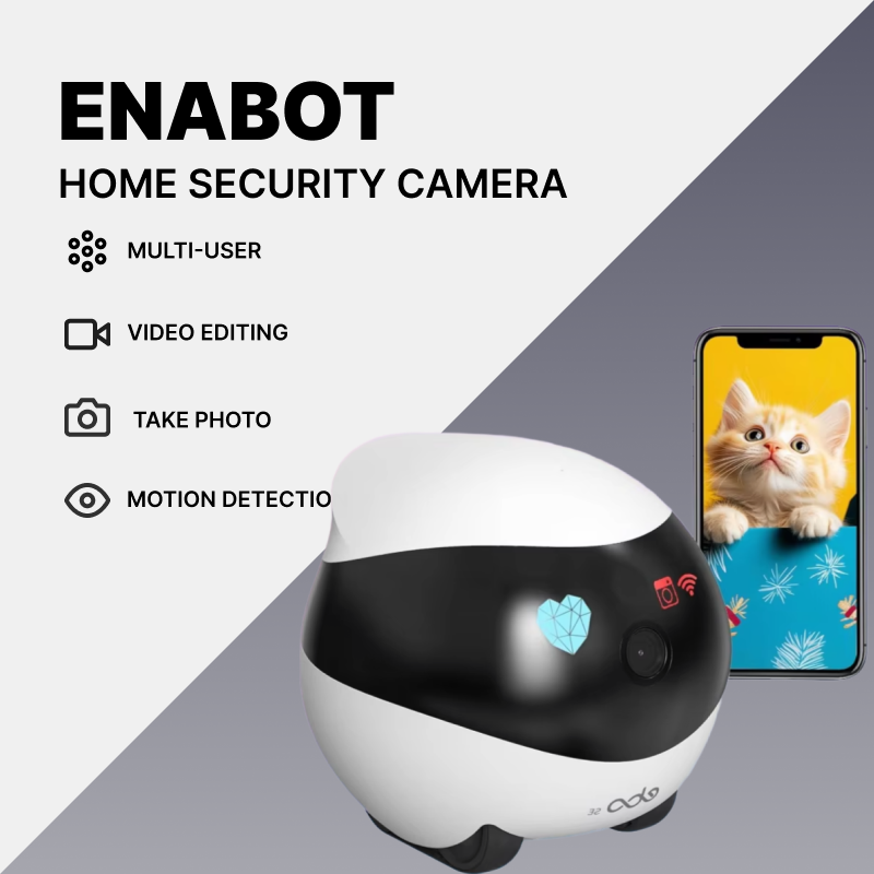 Enabot EBO SE 1080P ワイヤレス屋内セキュリティ カメラ |ナイトビジョン、双方向オーディオ、APPコントロール、ペット/高齢者/赤ちゃんに最適