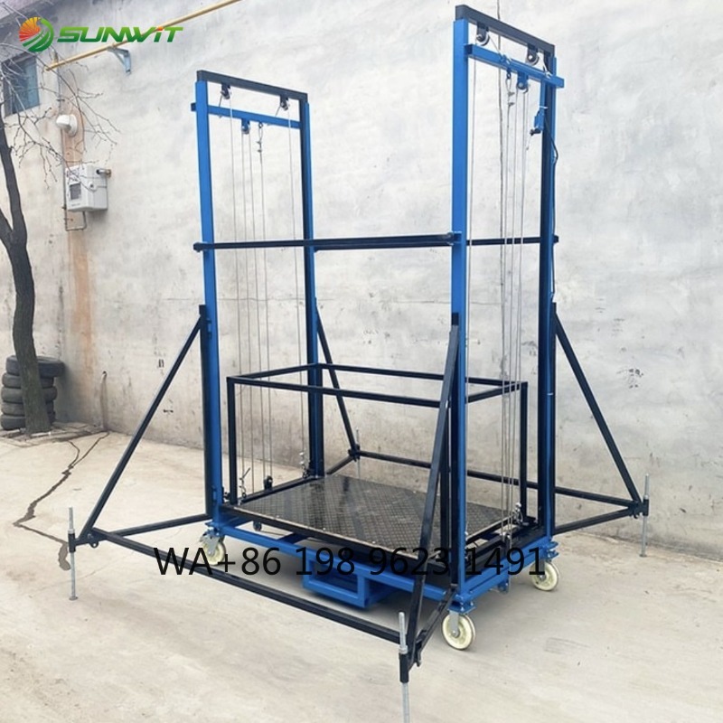 Portable  Automatic Lifting Scaffold Platform Hydraulic Folding Scaffolding With Remote Control Ladder Lift