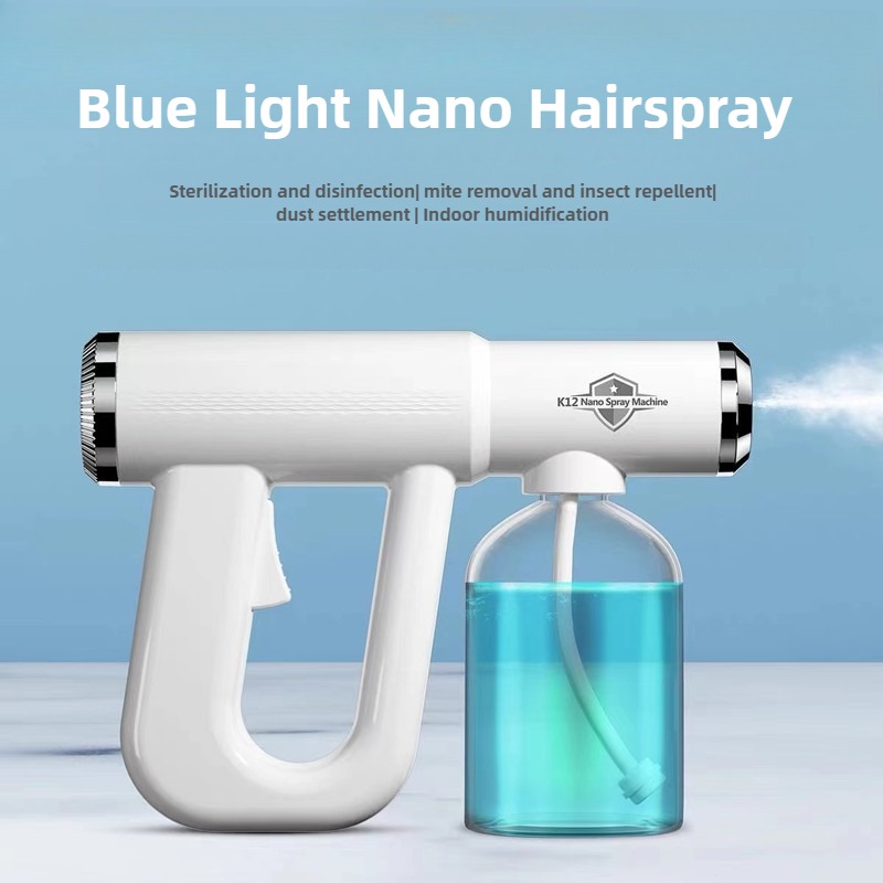 ブルーライトナノヘアスプレー 300 ミリリットル USB 充電式理髪スプレーボトルワイヤレススチームガングルーミング用