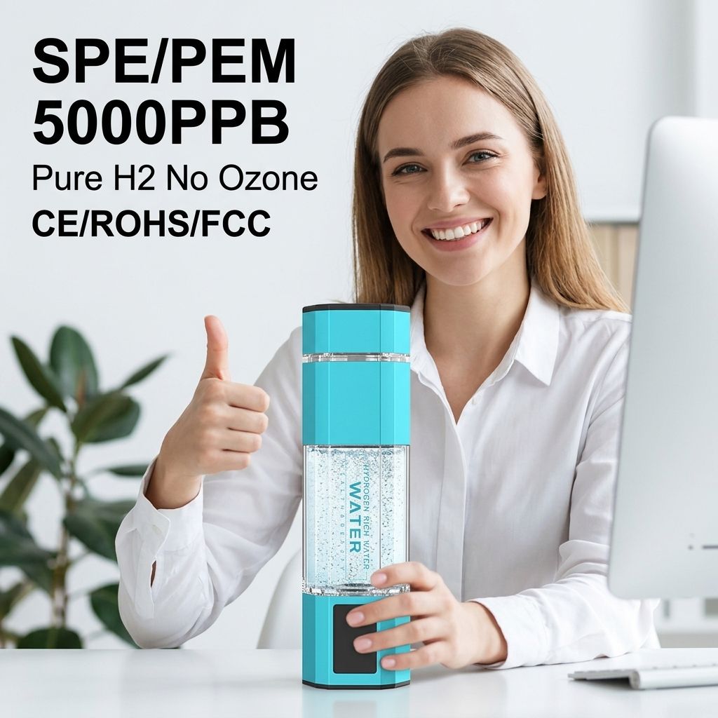 300 ミリリットル飲料水素豊富な水ボトル 5000PPB SPE PEM USB 高速充電 5/10 分ポータブル H2 カップ家庭屋外使用