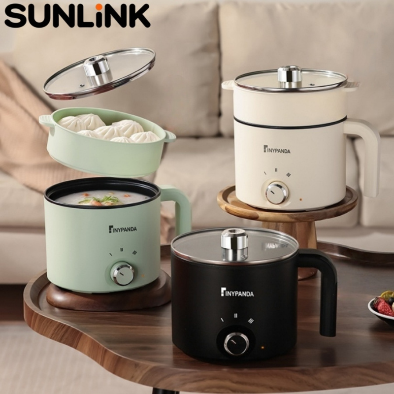 1pc 1.8L 多機能ミニ電気炊飯器ノンスティック鍋 3 ギア調整可能なポータブル電気ポット寮オフィス家庭用