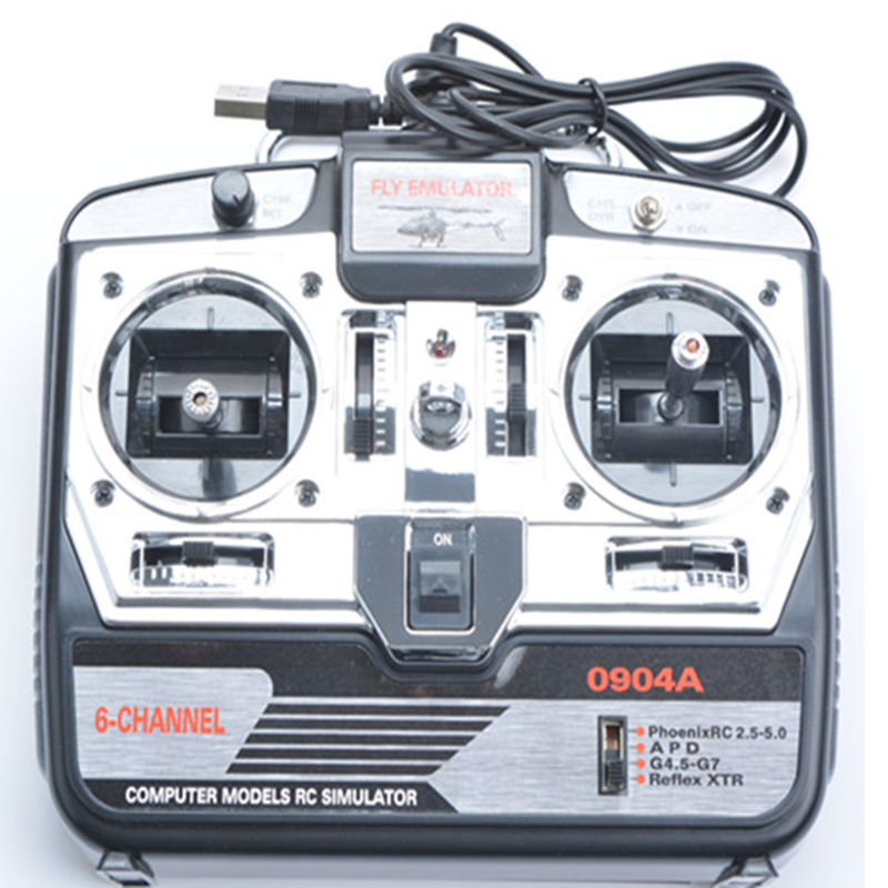 プロフェッショナル フライト シミュレーター コントローラー USB ジョイスティック PC 用 - RC 飛行機トレーニング G2-G4/Reflex XTR/FMS ソフトウェア 0904