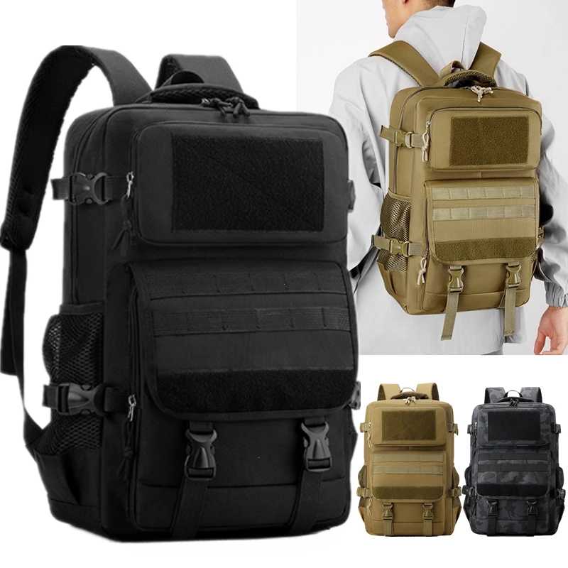 40L 大容量防水タクティカルバックパック - 多機能耐久性のあるアウトドア旅行ハイキングハンティングショルダーバッグ
