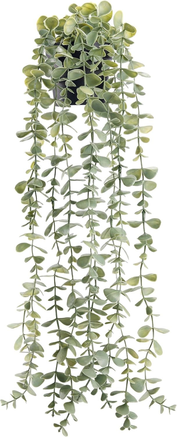 1 個偽植物ぶら下げ人工鉢植えフェイクユーカリ自由奔放に生きる農家の浴室オフィスデスク壁アート棚リビングルーム美的装飾屋内