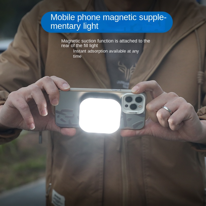 ミニ磁気ポケットライト MagSafe iPhone 12 13 14 シリーズ LED キューブフィルライトランプ用クリップ付きメイクアップ Vlog ビデオ Xiaomi