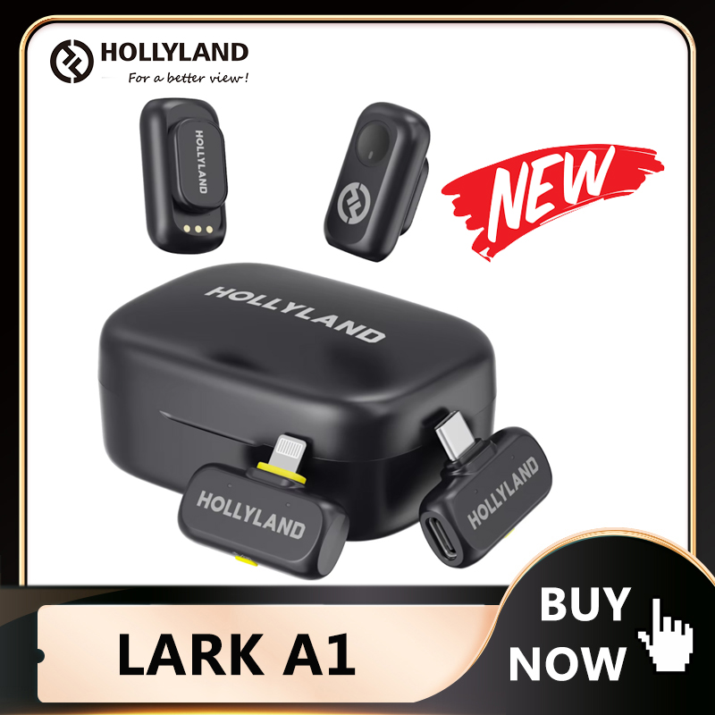 Hollyland LARK A1 ワイヤレスマイク iPhone Android 用マイク インタビュー Vlogging ノイズキャンセリングプロフェッショナルマイク用