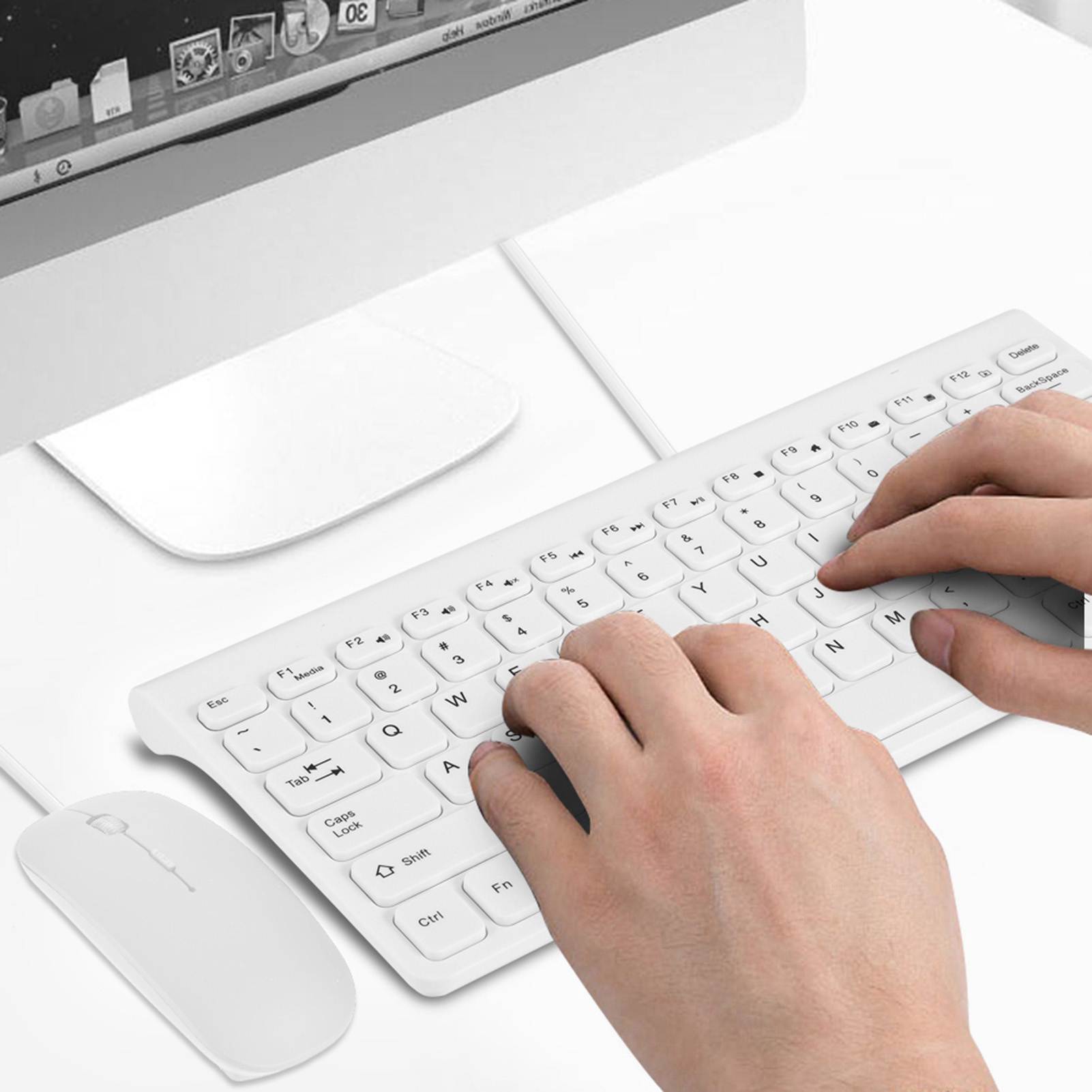 ホットセール超薄型 USB 有線キーボードと光学式マウスのコンボ セット PC ラップトップ用 - コンパクト マウス セット