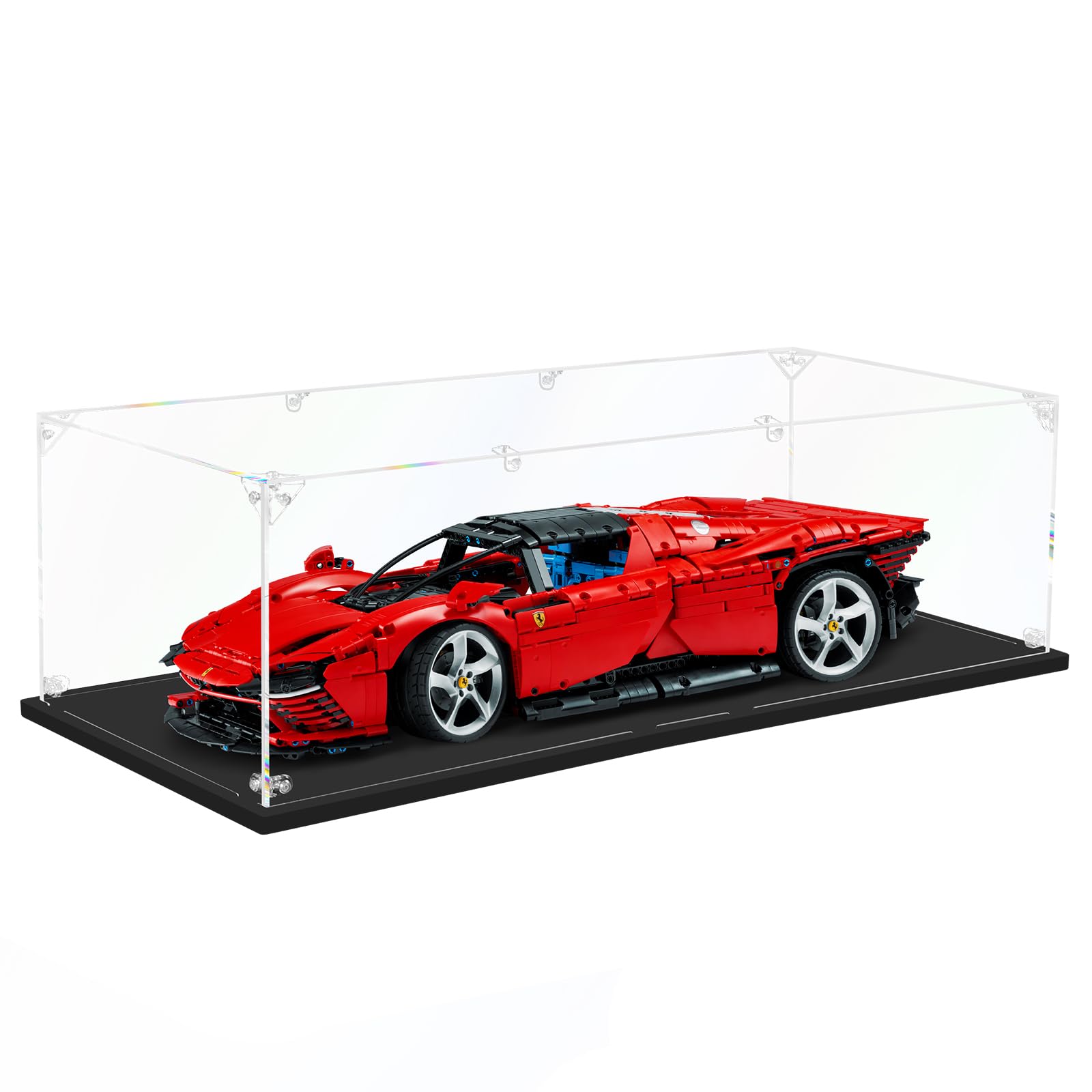 1:10 スケールのカーモデル、56 * 26 * 18 cm、透明アクリルディスプレイケース、防塵、収納ボックス、卓上ディスプレイボックス。