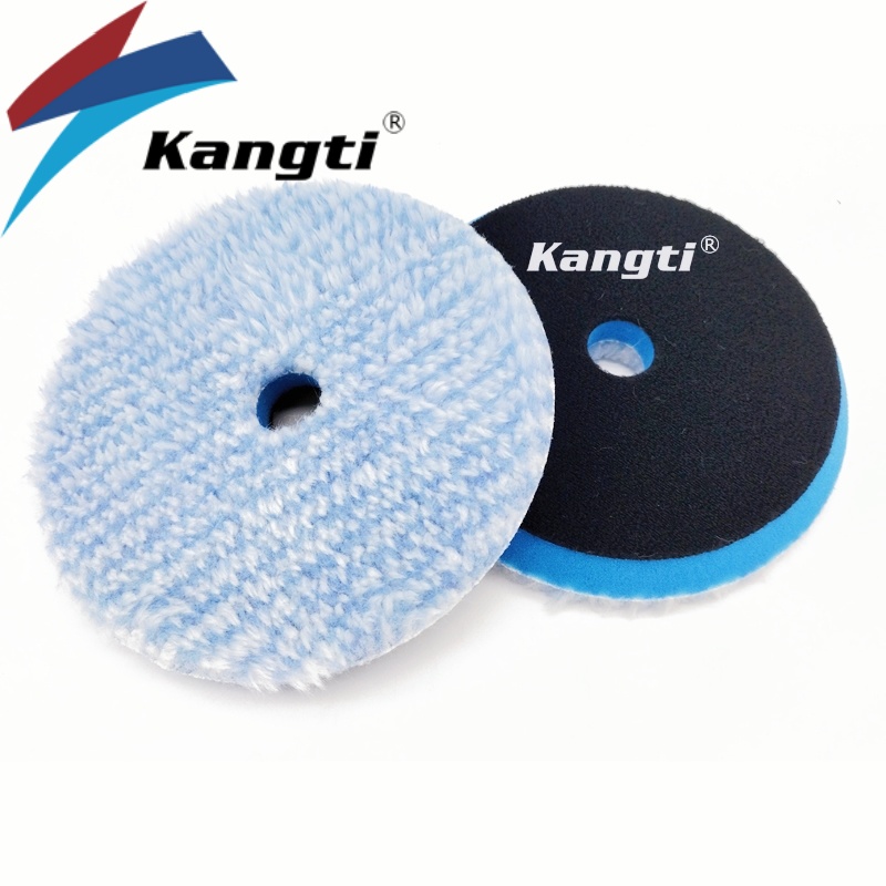 Kangti 5 "/6" マイクロファイバー切断ワックス除去パッドマイクロファイバー研磨パッドディテールワックスアプリケーターパッドワックスがけ/研磨用