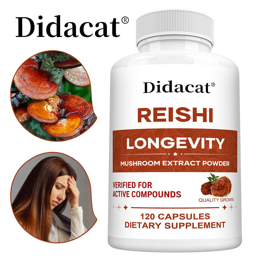 Reishi Extract Mushroom Supplements - Helps Boost The Immune System, Supports Heart Health, and Improved Sleep and Relaxation
