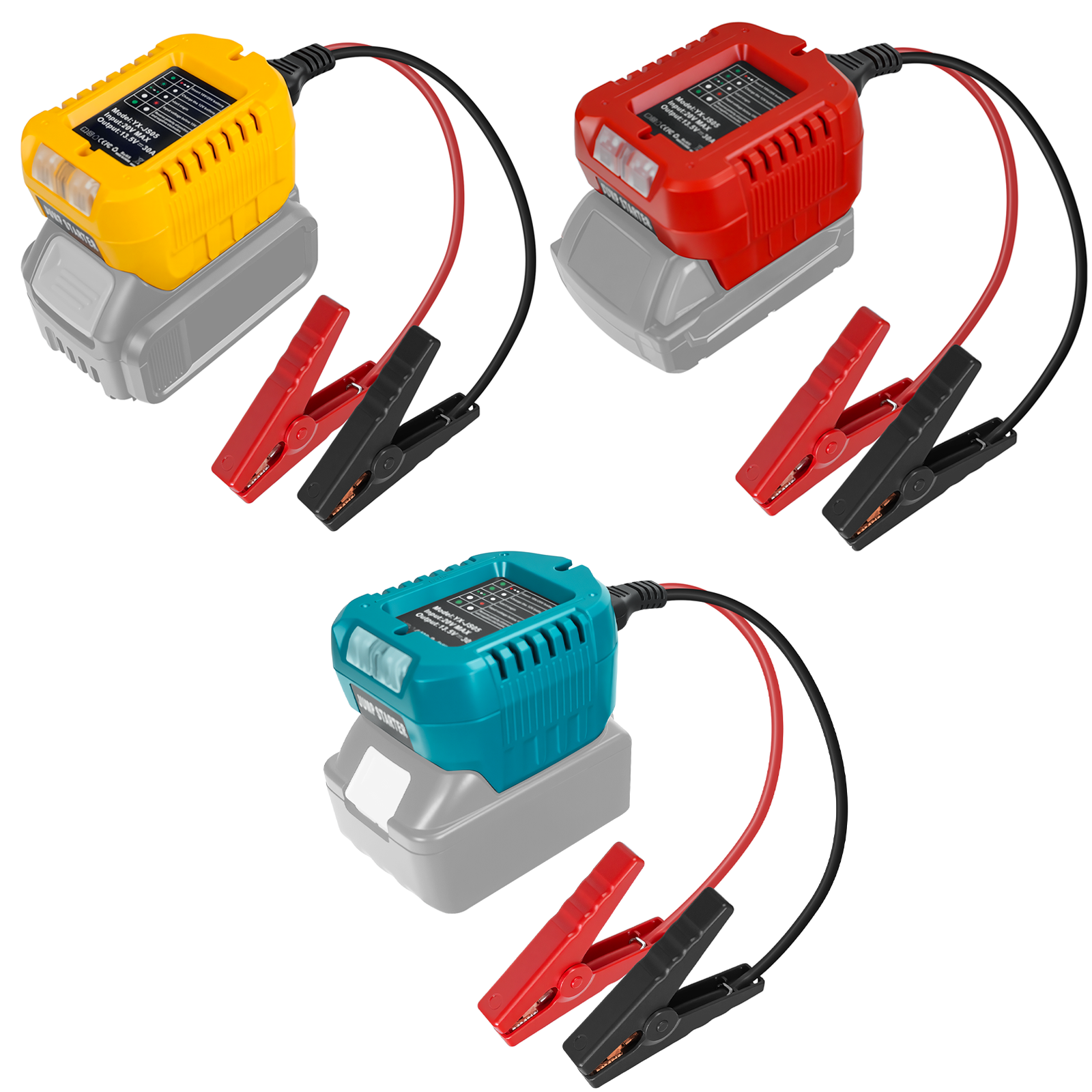 10AWG ジャンパーケーブルアダプタポータブルバッテリースターターオートブースターケーブル車の点火装置マキタ/デウォルト/ミルウォーキー 18V 20V バッテリー