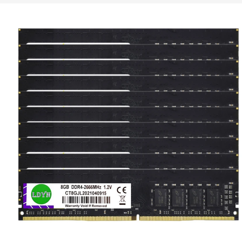 10枚入り DDR4 RAM 4GB 8GB 16GB 2133 2400 2666 3200MHz PC4-17000 19200 21300 25600 UDIMM 288pin 1.2V NON-ECC デスクトップメモリ​​ RAM DDR4