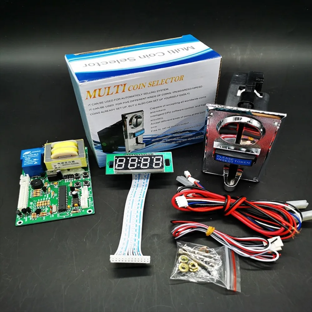 ホットセール 6 値マルチコインレシーバーセレクター JY-16 110 V/220 V タイマー制御アーケードゲーム機 PCB 制御時間