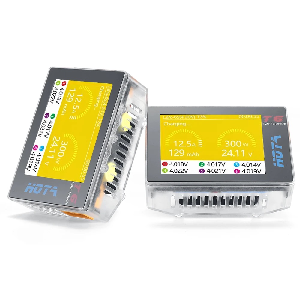 HOTA T6 DC 300W PD 90W 15A 1-6S ポケット LiPo バッテリー充電器用