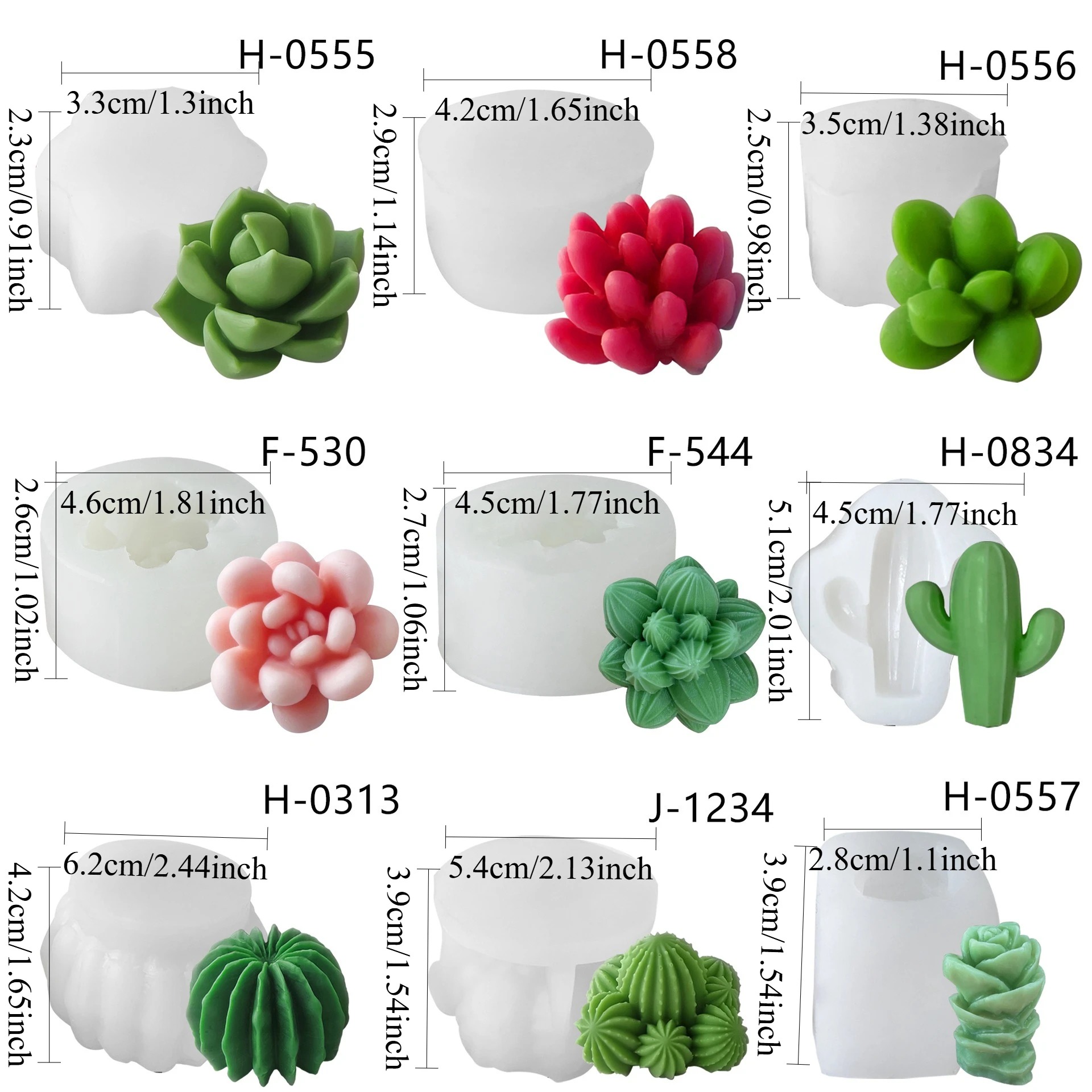 3D サボテンシリコーンモールド多目的 DIY アロマセラピーカップキャンドル樹脂エポキシ多肉植物飾り金型簡単に型外しクラフトツール