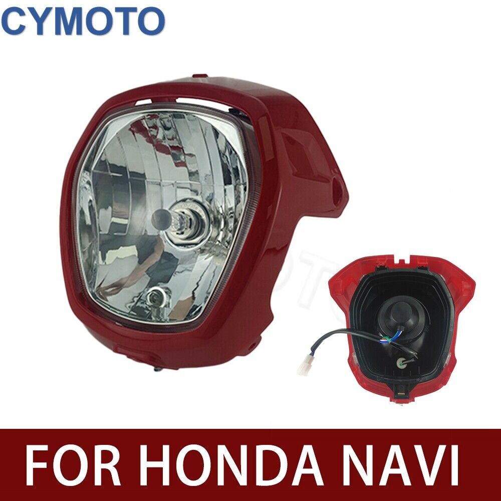 オートバイヘッドライトアセンブリフェアリングホンダ 2017-2021 ナビ NVA110B ナビ 110 33110-k74-a01 レッドオートバイライト