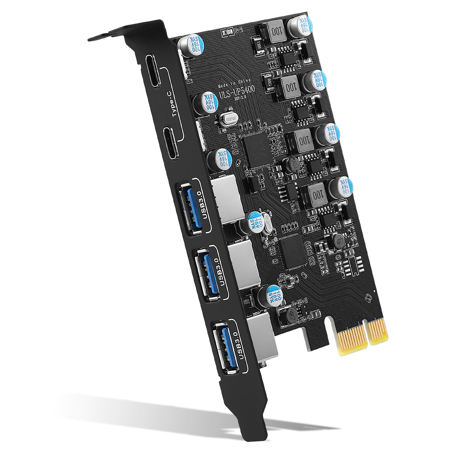 5Gbps USB 3.2 Gen1 USBC PCIEカードハブ USB 3.0 PCI Expressボード PCI-E USB3.0アダプターマルチプライヤー USB3 3.1コントローラーアドオンカード