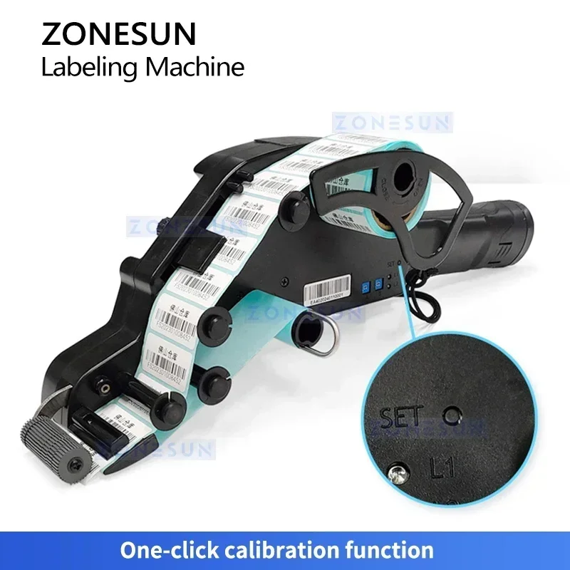 ZONESUN ZS-SDTB40 ポータブルハンドヘルド電気ラベリングマシンワンクリック校正ラベルアプリケータースーパーマーケット食品ベジータ