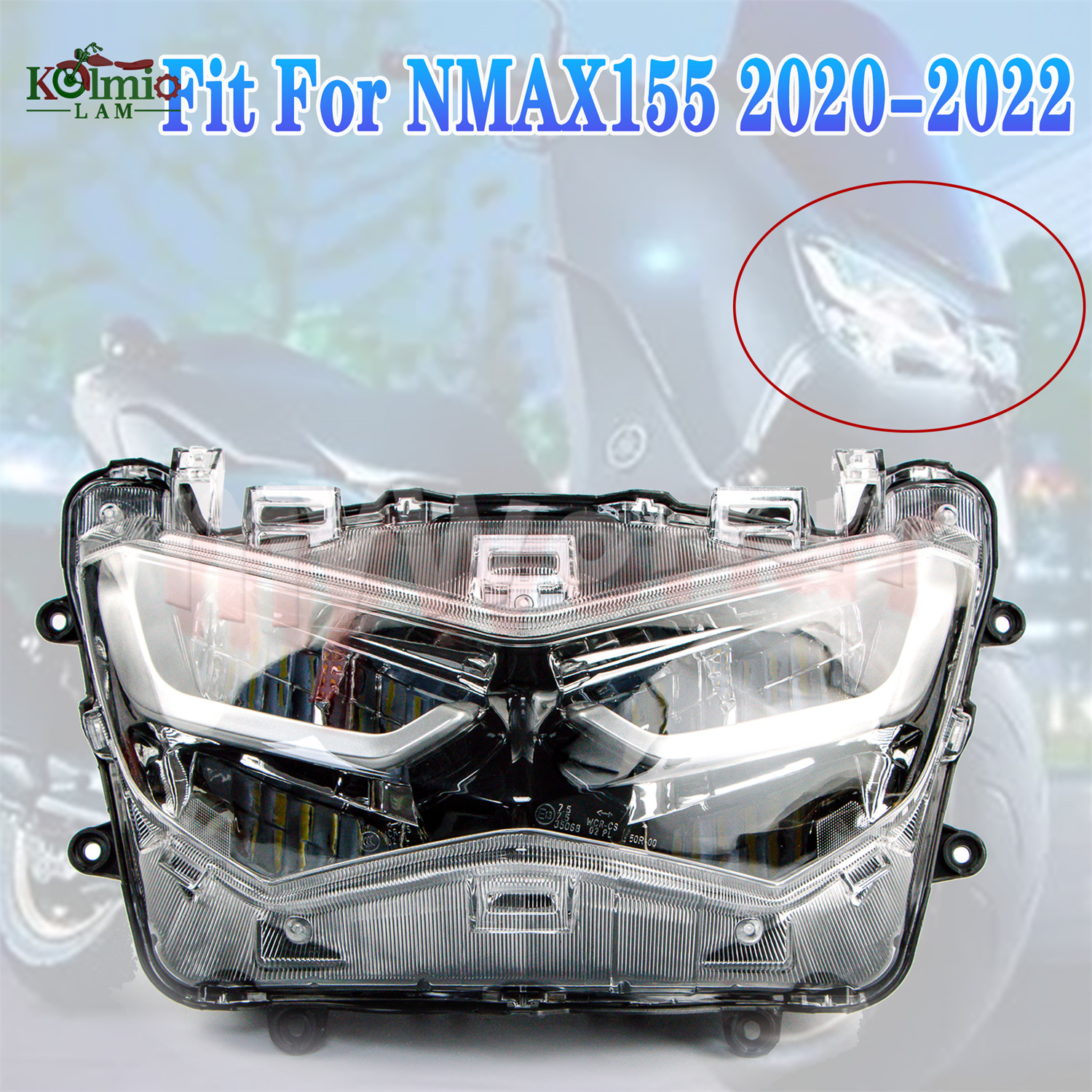 ヤマハ NMAX125 NMAX155 2020 - 2024 オートバイヘッドライトヘッドランプアセンブリ N MAX N-MAX 155 125