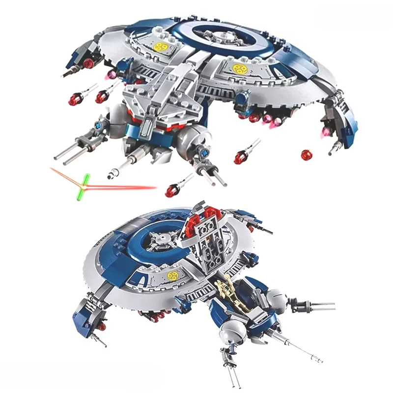 新しいドロイドガンシップ宇宙船ビルディングブロック宇宙戦闘模型玩具誕生日プレゼント用