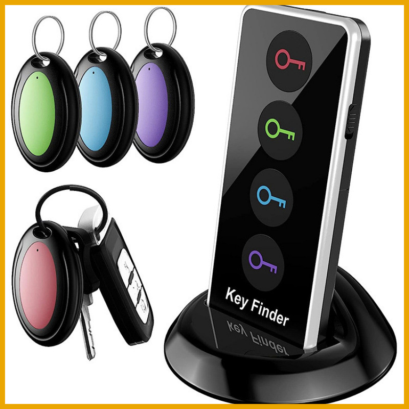 NEW 4 In 1 Household Vehicle Lost Tracker Keys Searcher Mini Tracking Device Anti-lost Tag Wireless Key Finder Anti-Lost Alarm