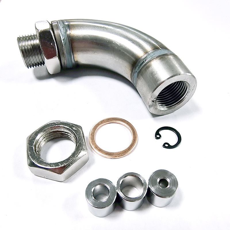ステンレス鋼排気触媒コンバータ M18X1.5 J スタイル O2 酸素センサーデファウラーリストリクターフィッティング