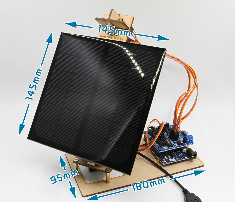 Arduino プログラムスマートソーラートラッカーは、携帯電話の充電メーカー発電プロジェクトに使用できます DIY STEM おもちゃの部品