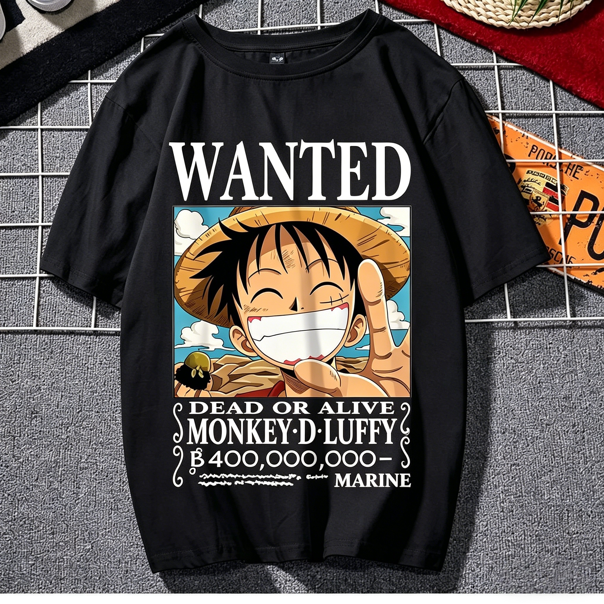 高品質ワンピースTシャツ、ルフィ、ゾロ、周辺衣料品、男女兼用ゆったり半袖、スポーツカジュアルトップス