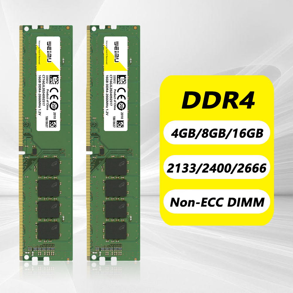 DDR4 4GB 8GB 16GB デスクトップメモリ​​ RAM 2133 2400 2666 3200MHz PC4 17000 19200 21300 25600 1.2V 288 ピン非 ECC DIMM メモリ RAM