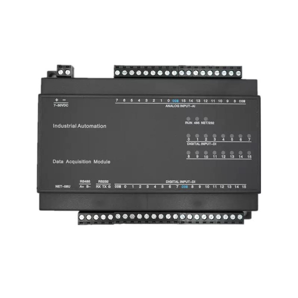 RTU-308U 16AI 16DI スイッチ入力 Modbus IO モジュール RS485 RS232 PLC 拡張モジュール