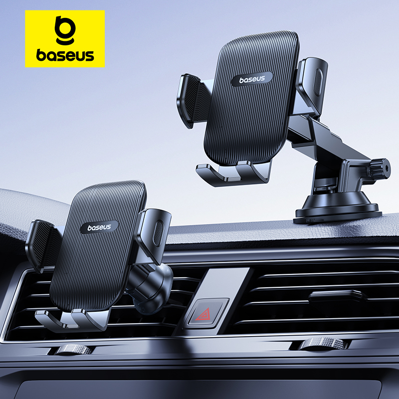 Baseus 自動車電話ホルダー吸盤ダッシュボードフロントガラス携帯車の携帯電話ホルダークランプ iPhone Pro Xiaomi Huawei Samsung