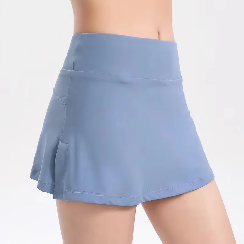 Yoga Short Skirt Women's Sports Short Skirt Quick Drying Running Fitness Badminton Skirt Half Body Anti Light Tennis Skirt Women