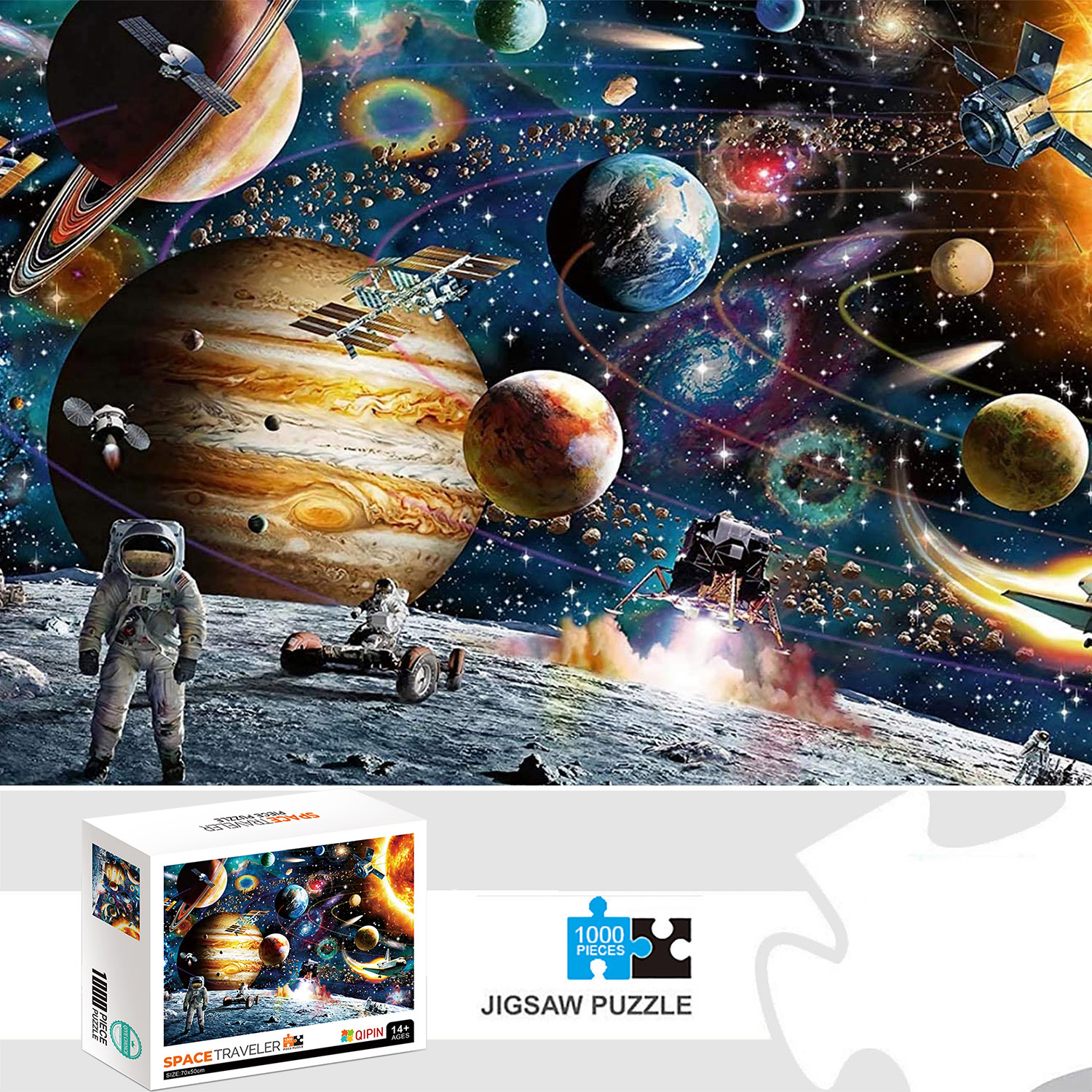 1000ピース スペーストラベラー ジグソーパズル ホームデコレーション 大人 パズルゲーム 家族で楽しめるフロアパズル 知育玩具 子供用