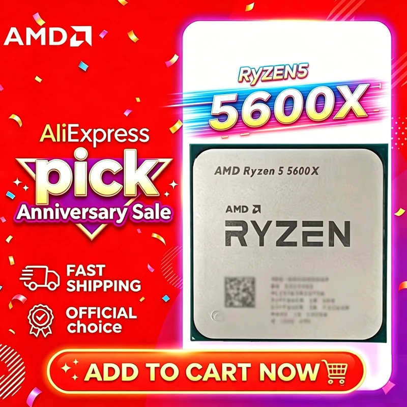 AMD R5 5600X 5000 シリーズ デスクトップ チップ オーバークロック可能な PCIe4.0 DDR4 ゲーム用互換性