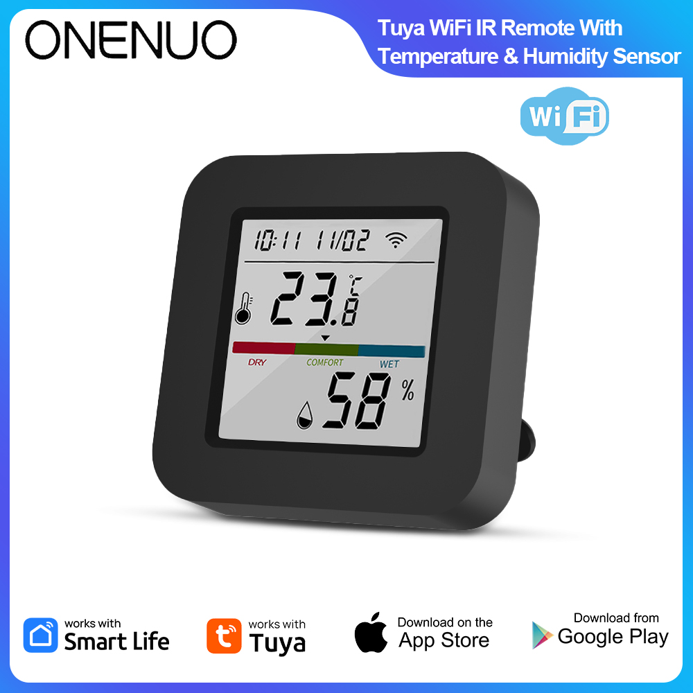 WIFI Tuya スマートユニバーサル IR リモコン温度湿度センサー付きエアコンテレビ AC Alexa Google Home と連携