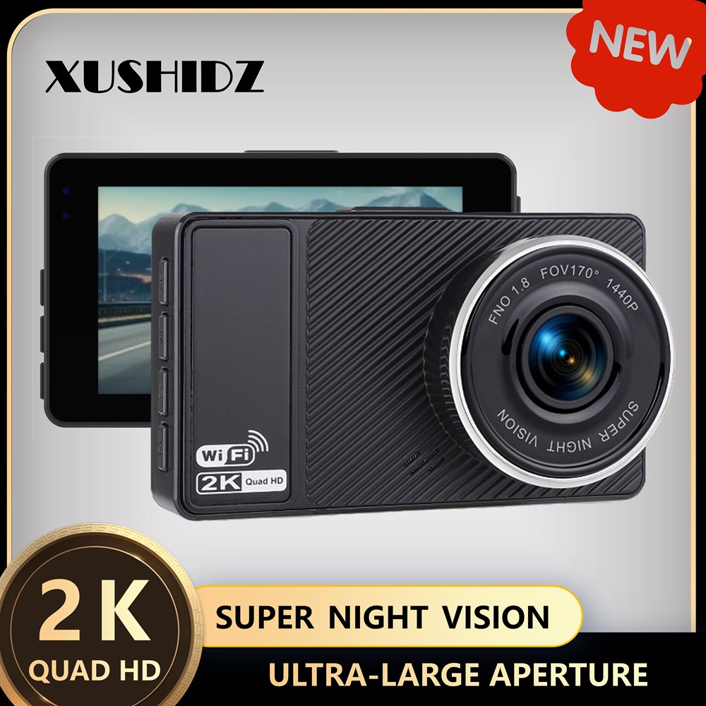 XUSHIDZ X18PRO 2K WiFi ダッシュカメラ ナイトビジョン 車カメラ DVR 車両レコーダー デュアルチャンネル DVR HDR ダッシュカム ダッシュカム