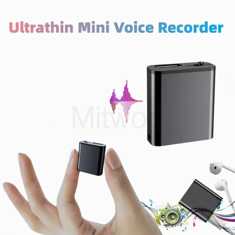 ミニボイスレコーダー ポータブル インテリジェント音声起動録音 オーディオサウンドレコーダー HDノイズリダクション MP3プレーヤー マグネット OTG