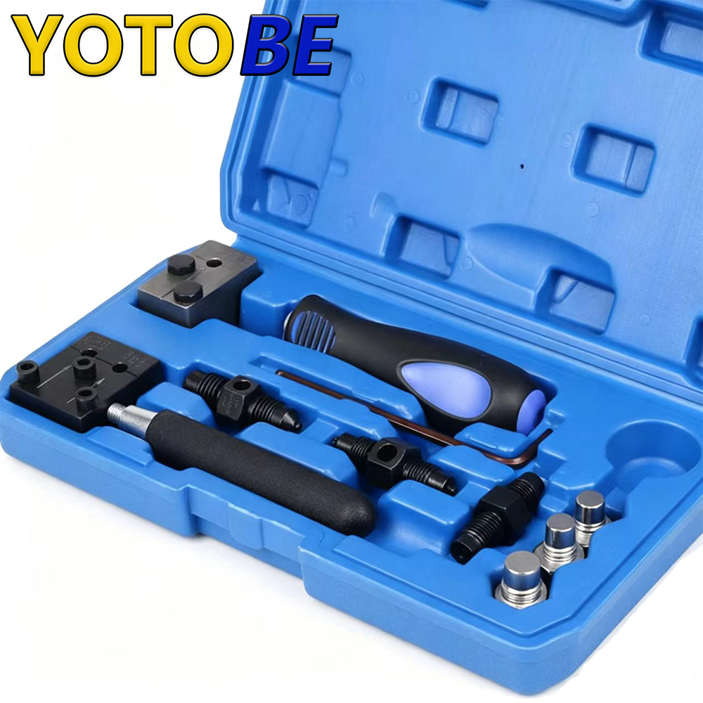 11 個のブレーキラインフレアリングツールキットプロフェッショナルダブル