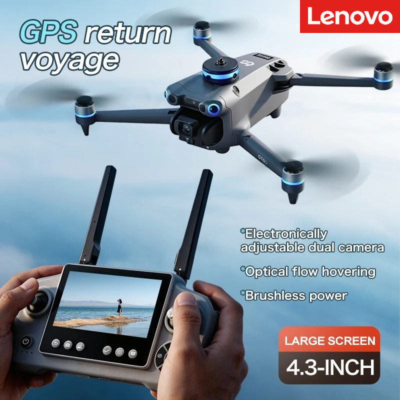 Lenovo GT60 折りたたみ式ブラシレスドローン GPS 障害物回避エアドロップ機能 4.3 インチ画面 HD 航空写真クアッドコプター