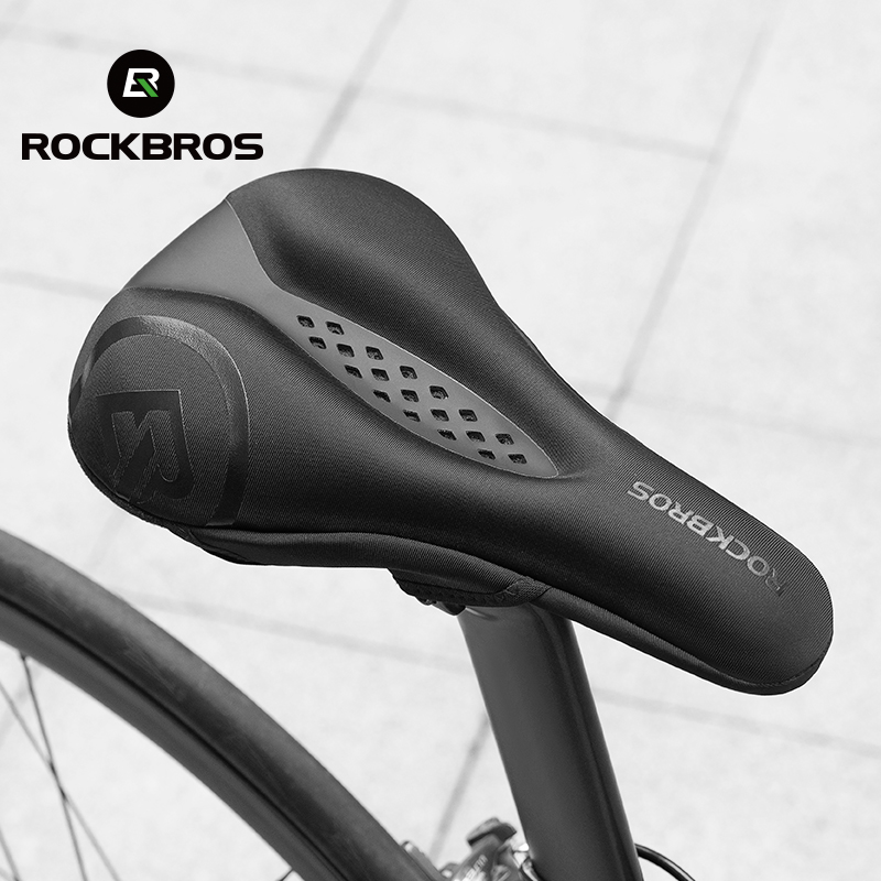 Rockbros 自転車サドルカバー液体シリコーンゲル通気性シートソフト肥厚 MTB 耐衝撃クッションサイクリングアクセサリー