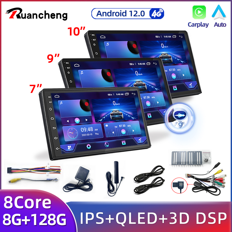 Ruancheng 2Din 車 Android ラジオ マルチメディア プレーヤー 7/9/10 インチ GPS ナビゲーション トヨタ フォルクスワーゲン ヒュンダイ 日産 起亜 ルノー用