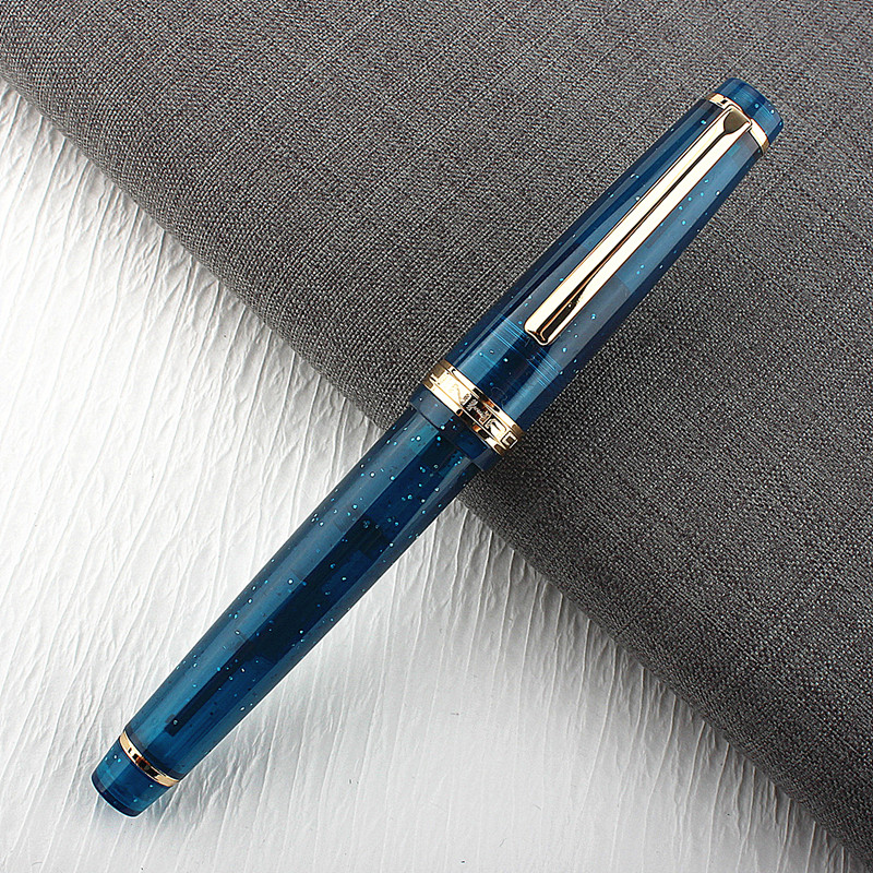 高級 Jinhao 82 万年筆ディープブルーアクリルペン EF F ペン先ビジネスオフィス学用品筆記インクペン