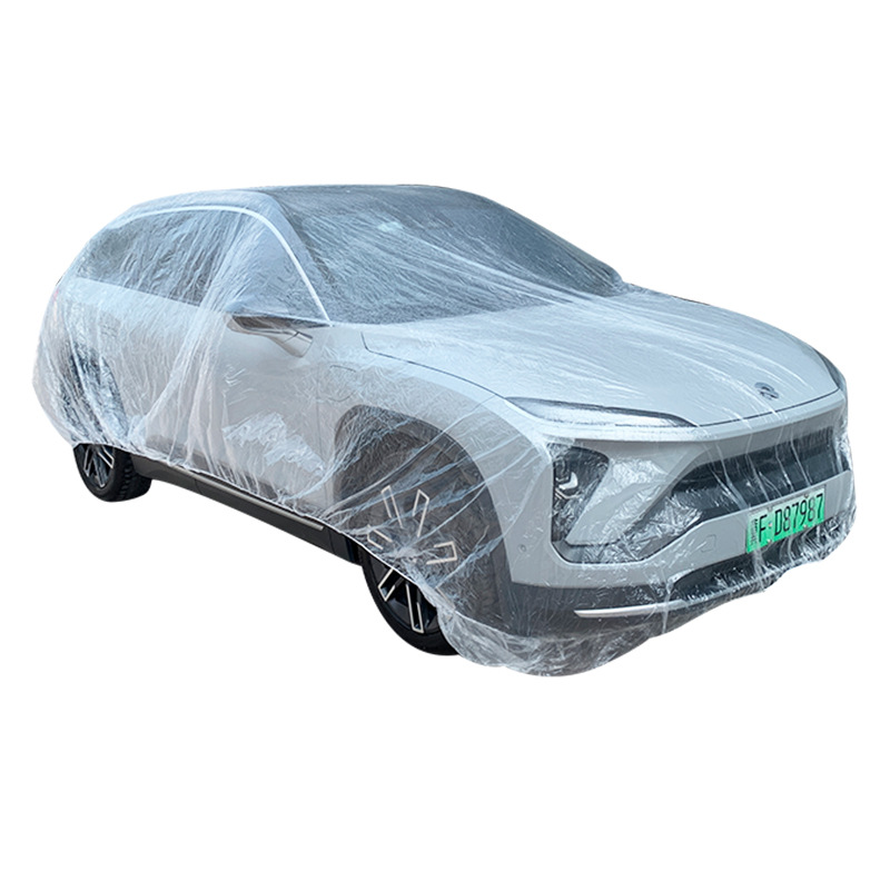 車用使い捨て透明プラスチック服、カバーはオールシーズン使用可能、PEフィルムカバー、防雨、防塵