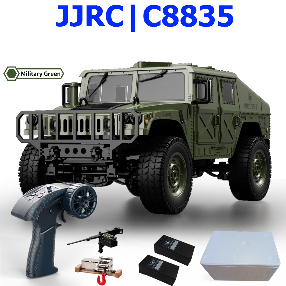 C8835 1:14 RC カー 2.4 グラムリモートコントロールカー 4WD オフロードクライミングシミュレーション全地形 RC クローラー軍用ジープ JJRC RC おもちゃ