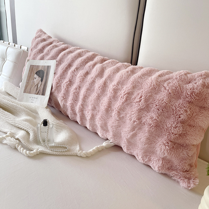 1PC 冬ぬいぐるみロング枕ダブル枕カバーぬいぐるみ大人のカップルスタイルソフト生地ホームテキスタイル製品
