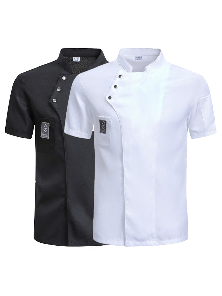 ケータリング調理白シャツレストランキッチンシェフ Tシャツパン屋作業服ウェイターホテルの服コックジャケットカフェオーバーオール