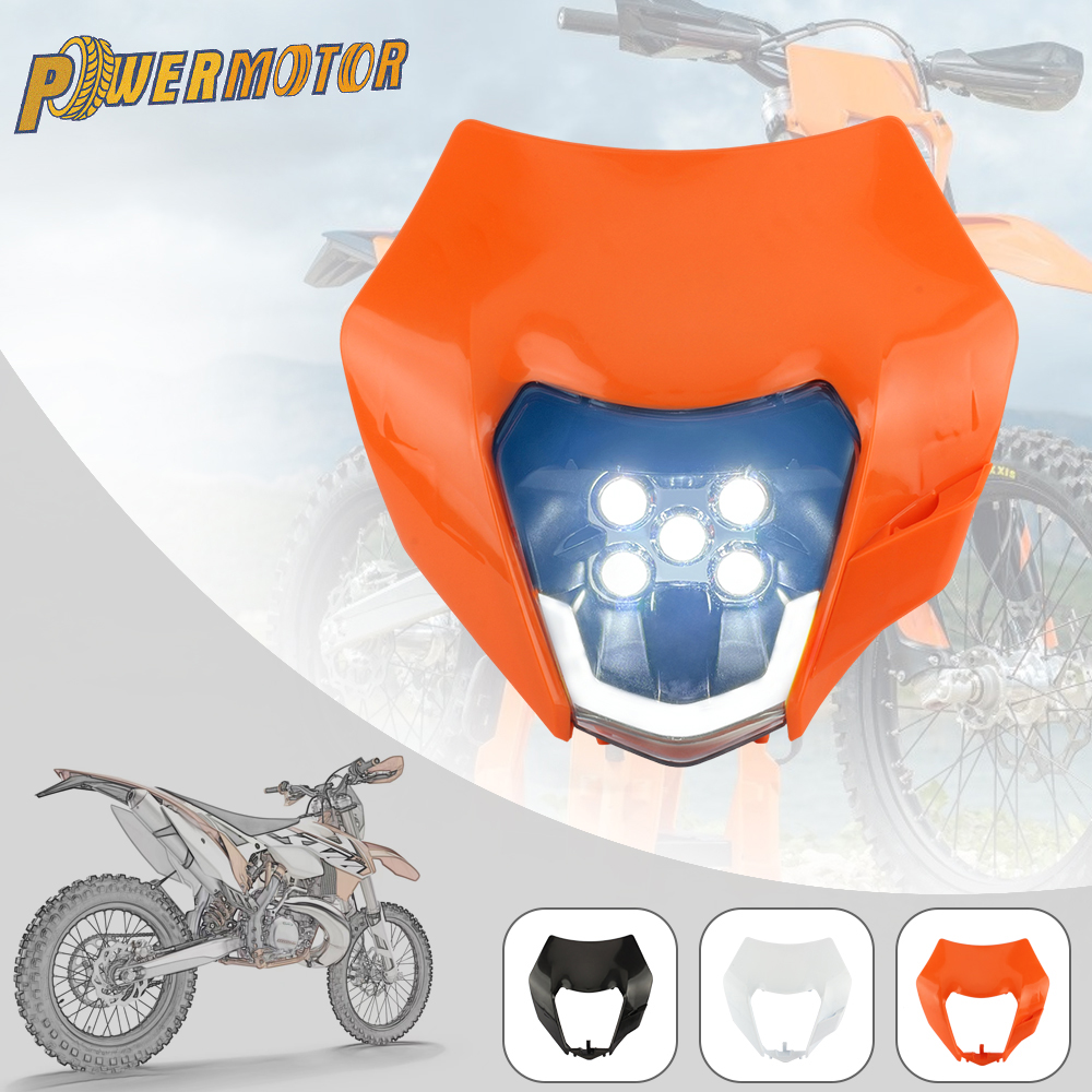 KTM オートバイ LED ヘッドライト 2014-2016 XC SX XCW EXC 125-500 アクセサリーエンデューロモトクロスヘッドランプアセンブリマスクフェアリング