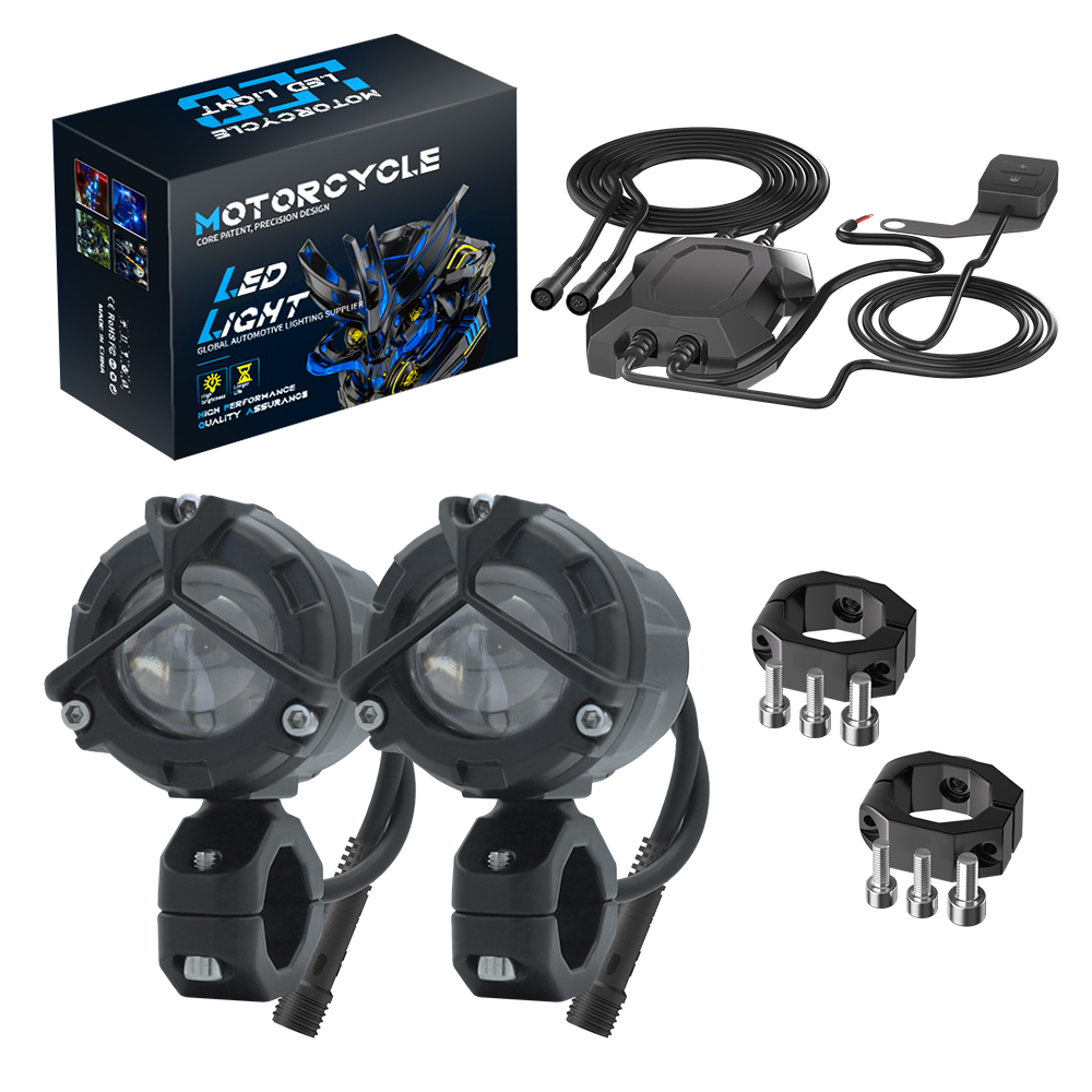 Motorcycle Headlight Fog Lights Led Auxiliary Driving Lamp Dual Color For BMW R 1200GS R1250GS ADV F800GS K1600 Honda CRF1000L ﻿