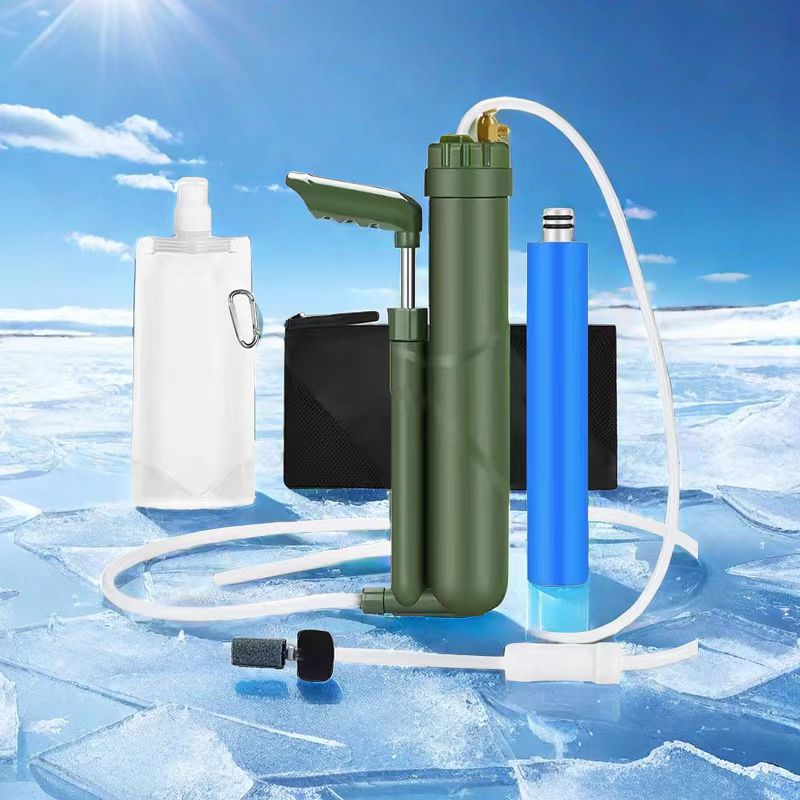 Filterwell ポータブルハンドポンプ RO 浄水器逆浸透屋外緊急サバイバルキットハイキングキャンプ旅行用